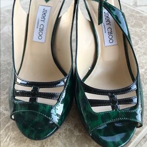 Jimmy Choo Green and Black Heels